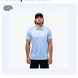 Men's Large Bucked Up Blue Polo Shirt